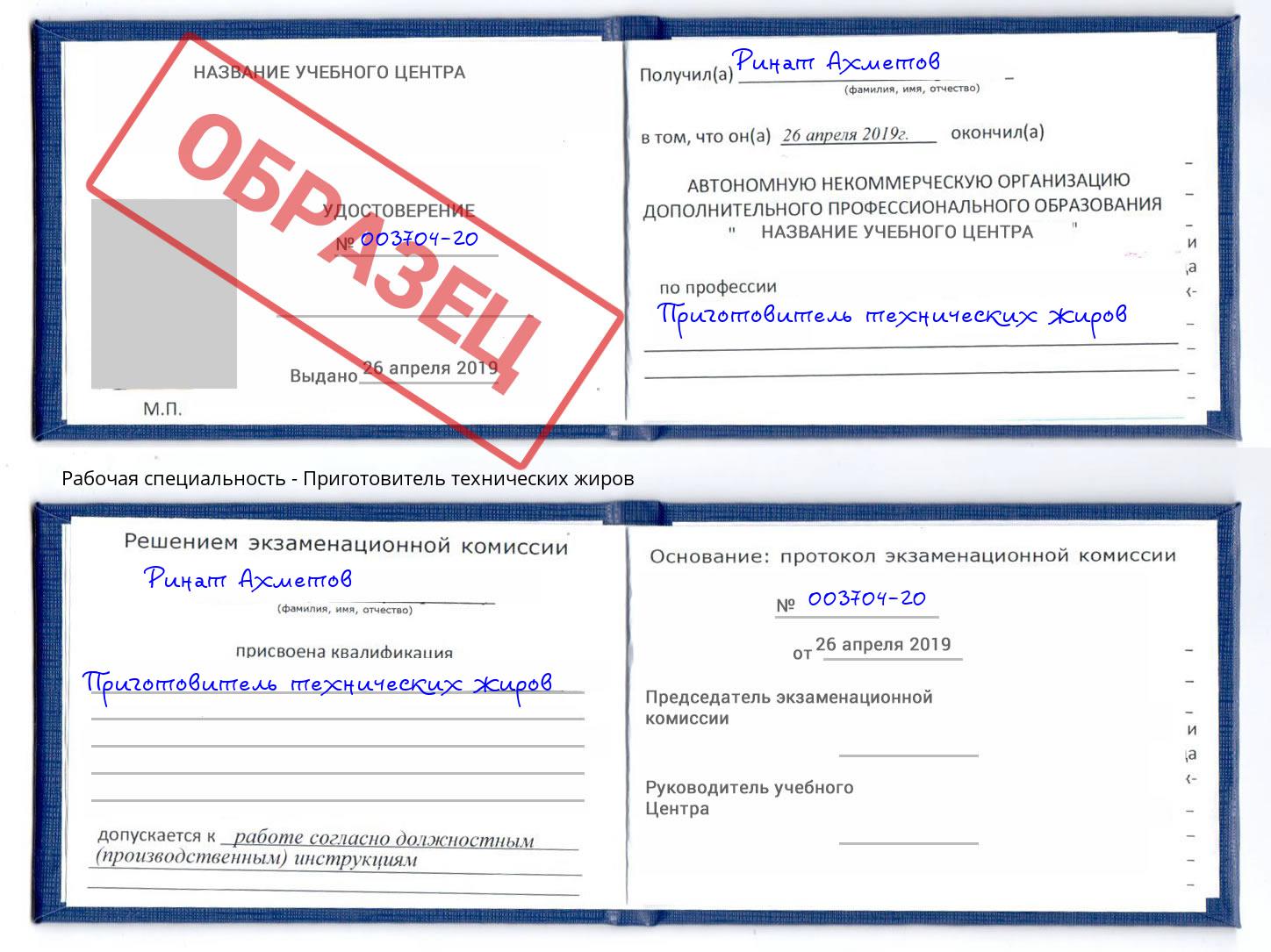 Приготовитель технических жиров Учалы